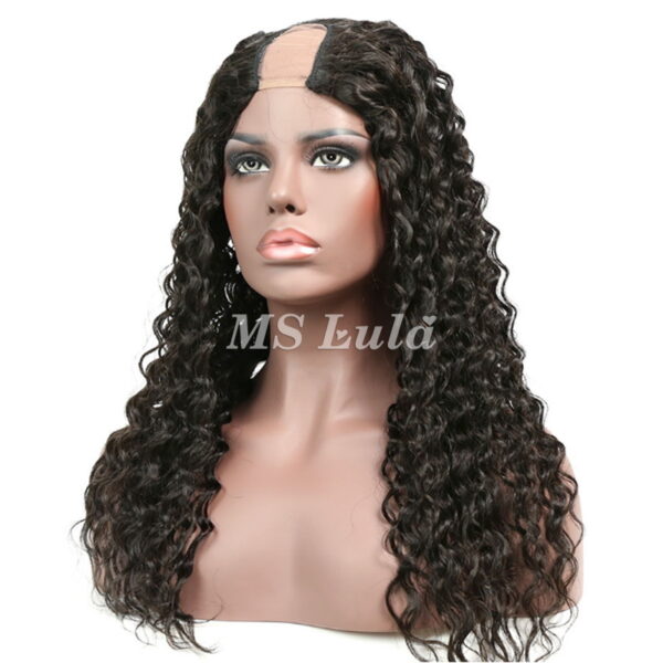 Virgin Human Hair Deep Wave U Part Wigs - Image 3